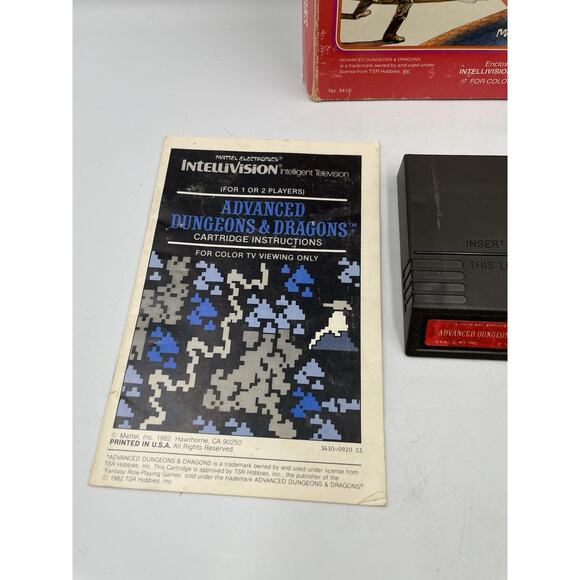 Advanced Dungeons & Dragons (Intellivision, 1983) Complete In Box - Fast Ship! - Picture 5 of 9